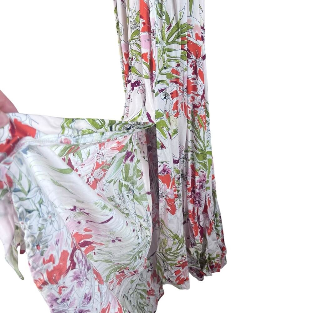 Abel the Label NWT Floral Maxi Dress Small Asymmetrical Tropical Anthropologie - Picture 7 of 14